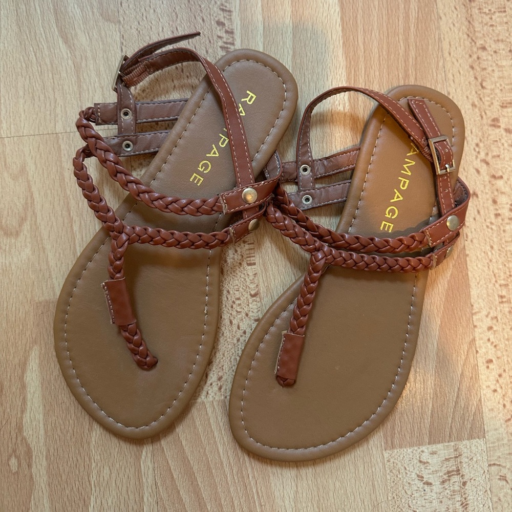 Rampage Pizara Braided Sandals, size 6